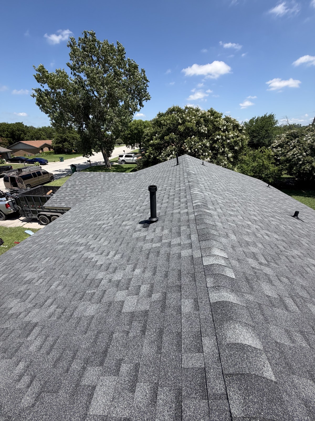 Fresh architectural shingle roof replacement by Lion of Judah